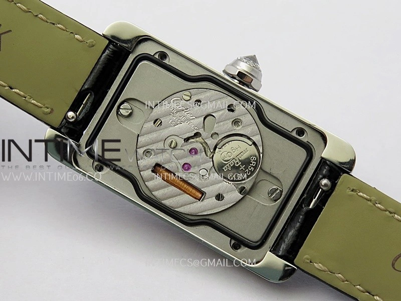 Tank WSTA0016 19mm SS Diamond Bezel 8848F Best Edition Silver Dial on Black Leather Strap Ronda Quartz
