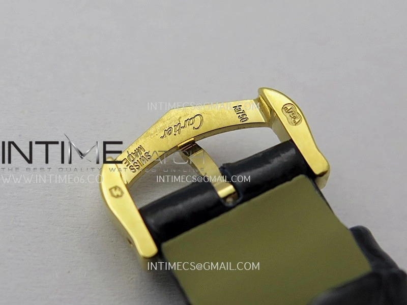 Tank WSTA0016 19mm YG Diamond Bezel 8848F Best Edition Silver Dial on Black Leather Strap Ronda Quartz