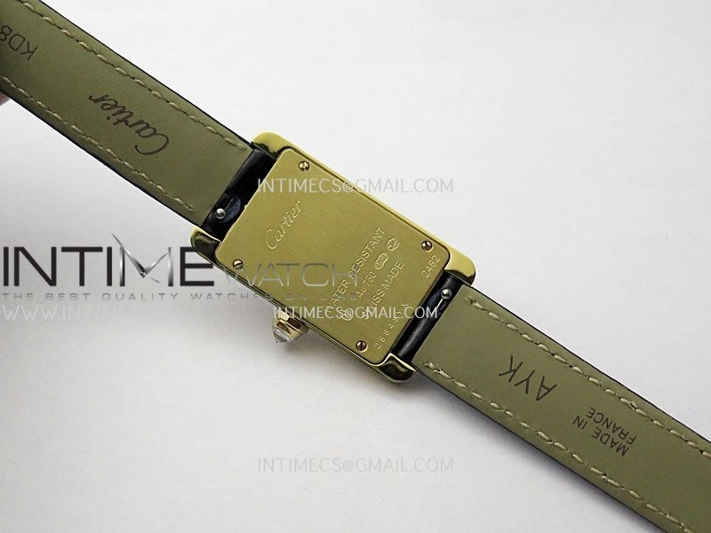 Tank WSTA0016 19mm YG Diamond Bezel 8848F Best Edition Silver Dial on Black Leather Strap Ronda Quartz
