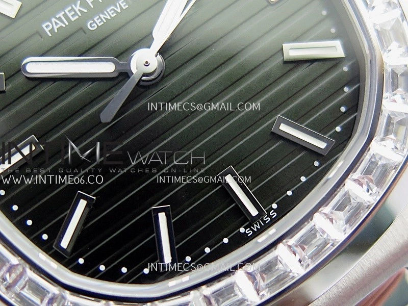Nautilus 5711 T Diamond Bezel DDF 1:1 Best Edition Black Dial On SS Bracelet Super Clone DD26-330