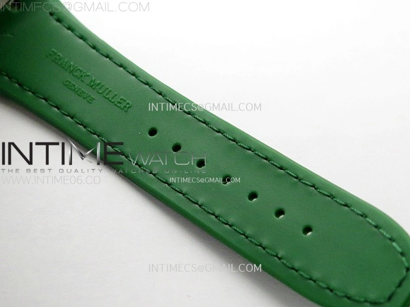 Vanguard V45 Full Diamonds ABF Best Edition Green Dial Diamonds Markers On Green Gummy Strap A2824