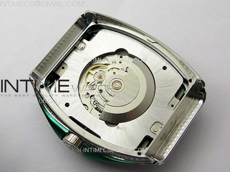 Vanguard V45 Full Diamonds ABF Best Edition Green Dial Diamonds Markers On Green Gummy Strap A2824