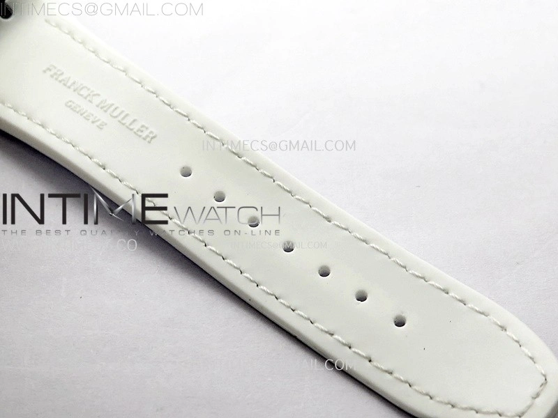 Vanguard V45 Full Diamonds ABF Best Edition White Dial Diamonds Markers On White Gummy Strap A2824