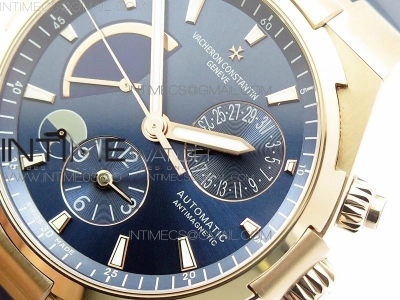 Overseas Dual Time Power Reserve RG TWA Best Edition Blue Dial on Blue Rubber Strap A1222