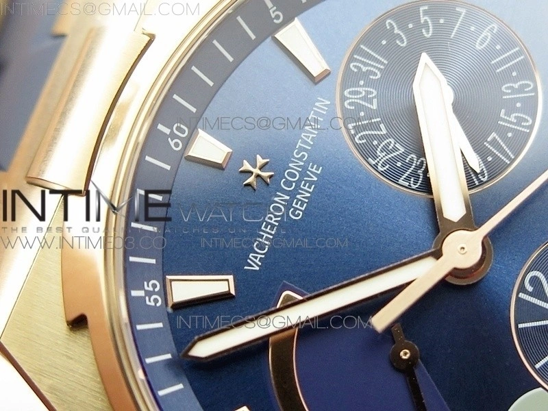 Overseas Dual Time Power Reserve RG TWA Best Edition Blue Dial on Blue Rubber Strap A1222
