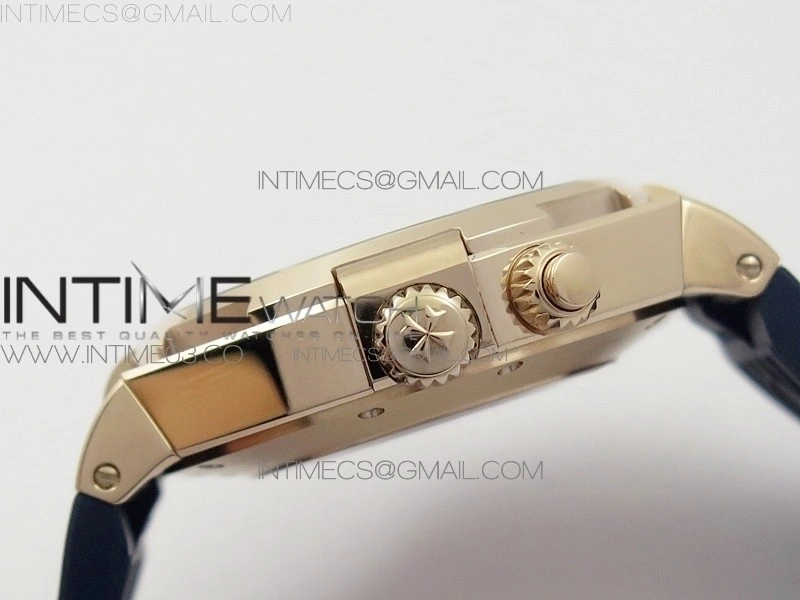 Overseas Dual Time Power Reserve RG TWA Best Edition Blue Dial on Blue Rubber Strap A1222