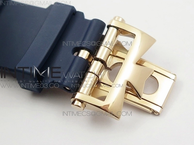 Overseas Dual Time Power Reserve RG TWA Best Edition Blue Dial on Blue Rubber Strap A1222