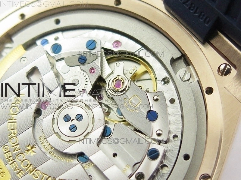 Overseas Dual Time Power Reserve RG TWA Best Edition Blue Dial on Blue Rubber Strap A1222