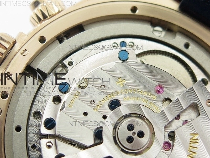Overseas Dual Time Power Reserve RG TWA Best Edition Blue Dial on Blue Rubber Strap A1222