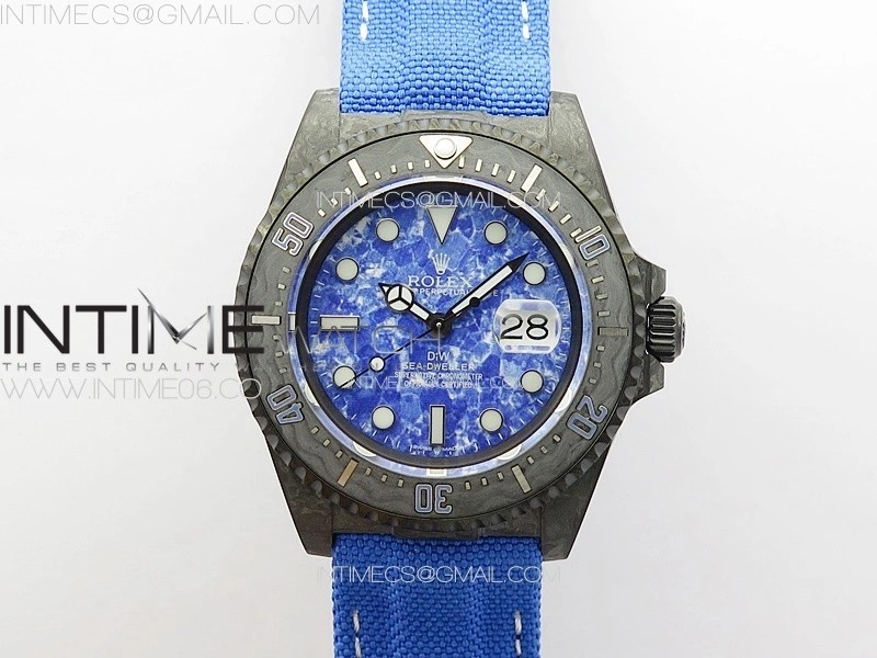 Sea Dweller 43mm Carbon 'IRBIS' DIWF Best Edition Blue Dial on Blue Nylon Strap VR3235