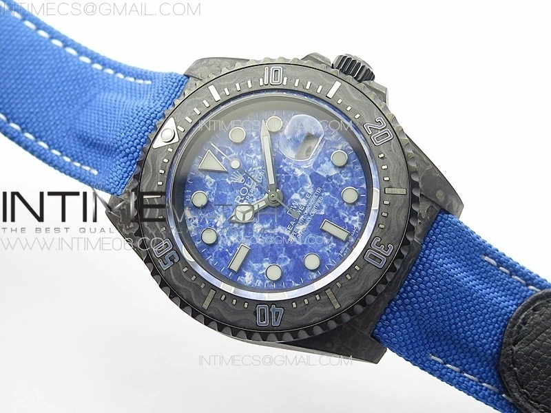 Sea Dweller 43mm Carbon 'IRBIS' DIWF Best Edition Blue Dial on Blue Nylon Strap VR3235