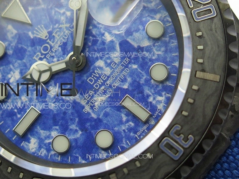 Sea Dweller 43mm Carbon 'IRBIS' DIWF Best Edition Blue Dial on Blue Nylon Strap VR3235