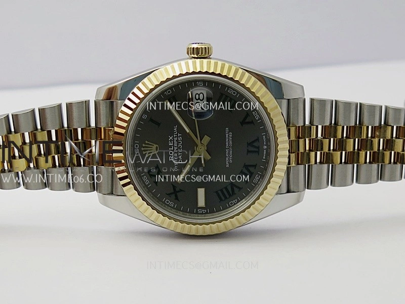 DateJust 41mm 126333 Wrapped SS YG 3EF 1:1 Best Edition Gray Dial Roman Marker on Wrapped SS YG Jubilee Bracelet A3235