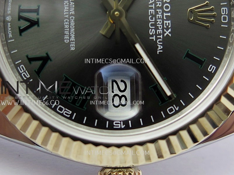 DateJust 41mm 126333 Wrapped SS YG 3EF 1:1 Best Edition Gray Dial Roman Marker on Wrapped SS YG Jubilee Bracelet A3235
