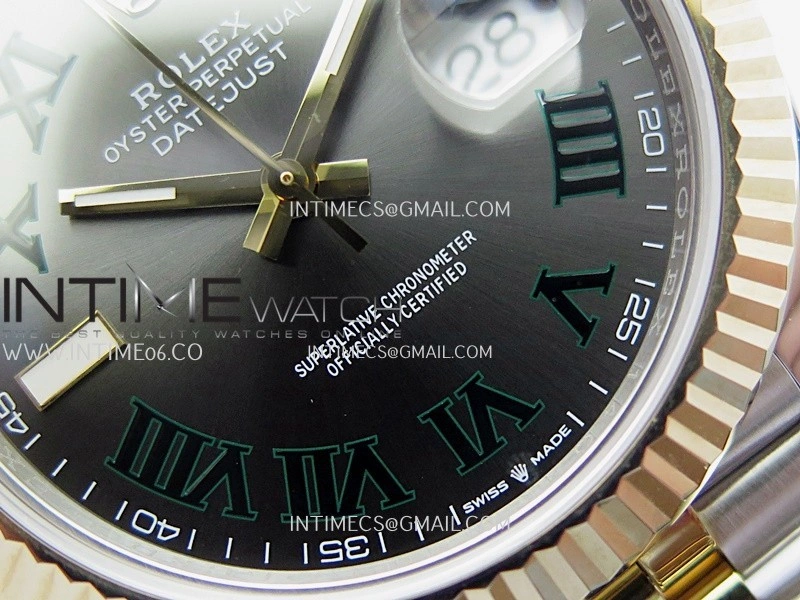 DateJust 41mm 126333 Wrapped SS YG 3EF 1:1 Best Edition Gray Dial Roman Marker on Wrapped SS YG Jubilee Bracelet A3235