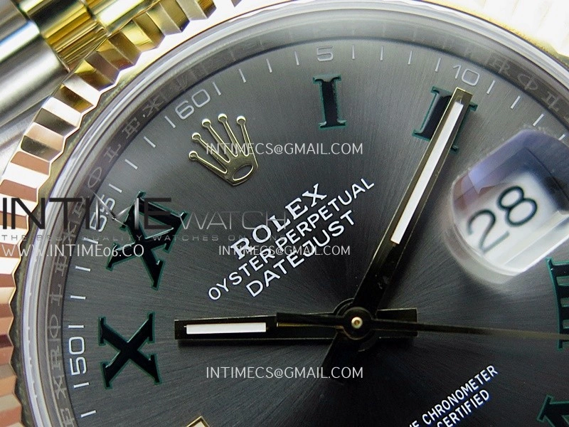 DateJust 41mm 126333 Wrapped SS YG 3EF 1:1 Best Edition Gray Dial Roman Marker on Wrapped SS YG Jubilee Bracelet A3235