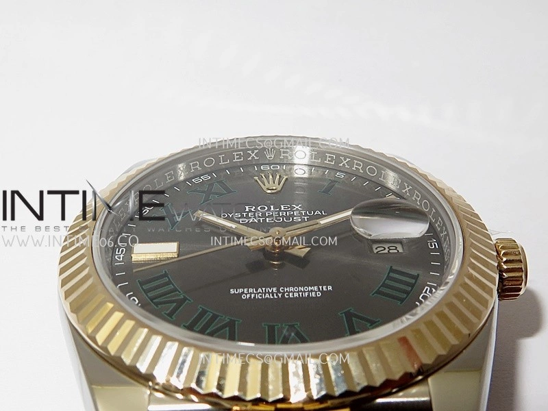 DateJust 41mm 126333 Wrapped SS YG 3EF 1:1 Best Edition Gray Dial Roman Marker on Wrapped SS YG Jubilee Bracelet A3235
