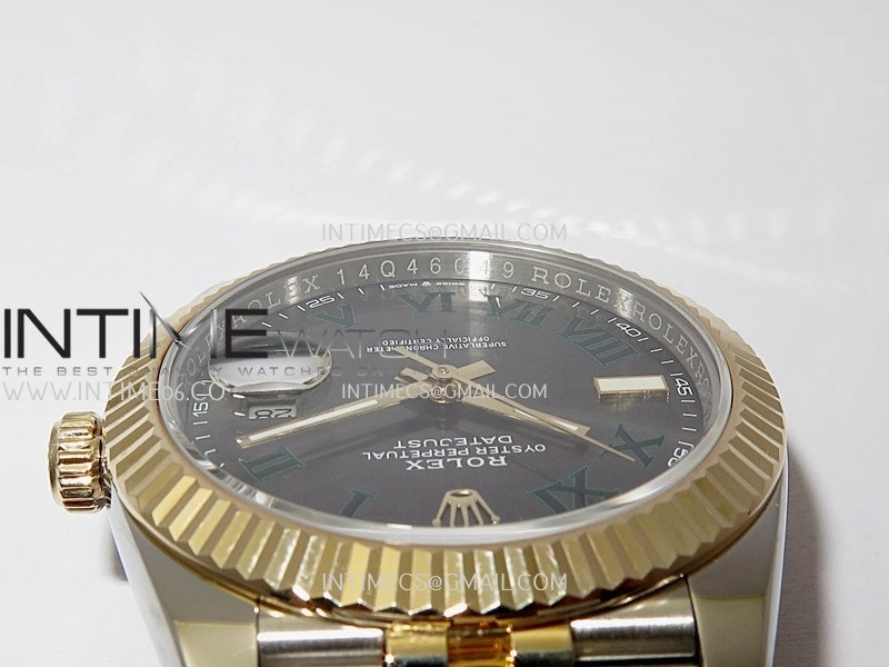DateJust 41mm 126333 Wrapped SS YG 3EF 1:1 Best Edition Gray Dial Roman Marker on Wrapped SS YG Jubilee Bracelet A3235