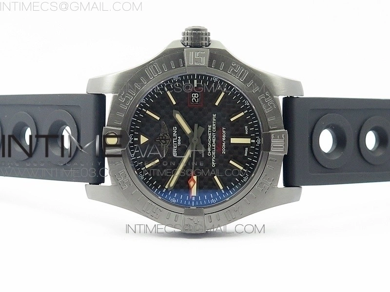 AVENGER BLACKBIRD V17311 Ti DLC 1:1 Best Edition Black CF Dial on Nylon Strap A2824