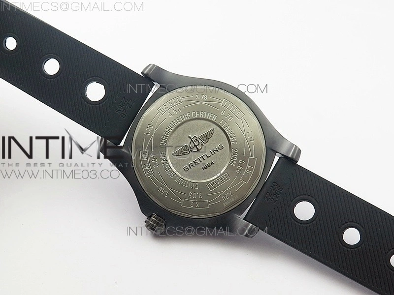 AVENGER BLACKBIRD V17311 Ti DLC 1:1 Best Edition Black CF Dial on Nylon Strap A2824