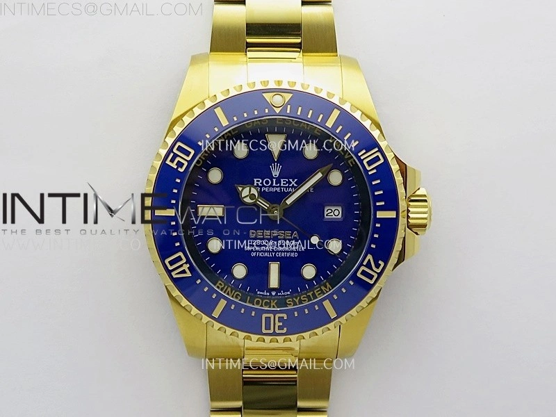 Sea-Dweller DEEPSEA 136668LB "D-BLUE" YG 3EF Best Edition Blue Dial On RG Oyster Bracelet VR3235