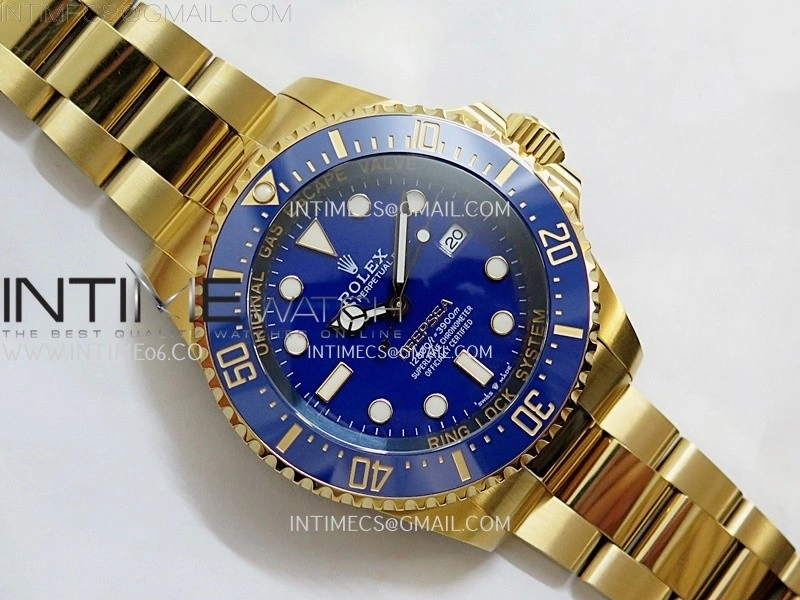 Sea-Dweller DEEPSEA 136668LB "D-BLUE" YG 3EF Best Edition Blue Dial On RG Oyster Bracelet VR3235
