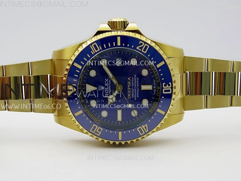 Sea-Dweller DEEPSEA 136668LB "D-BLUE" YG 3EF Best Edition Blue Dial On RG Oyster Bracelet VR3235