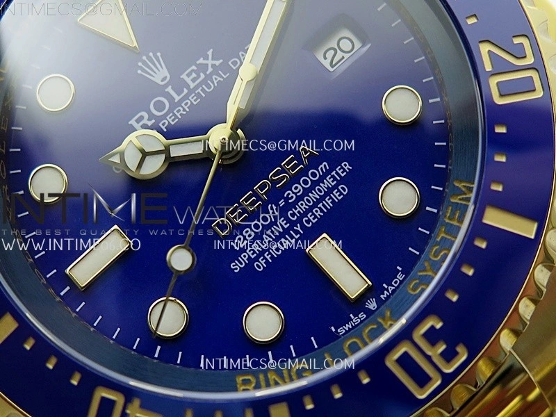 Sea-Dweller DEEPSEA 136668LB "D-BLUE" YG 3EF Best Edition Blue Dial On RG Oyster Bracelet VR3235