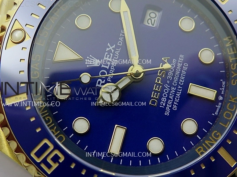 Sea-Dweller DEEPSEA 136668LB "D-BLUE" YG 3EF Best Edition Blue Dial On RG Oyster Bracelet VR3235
