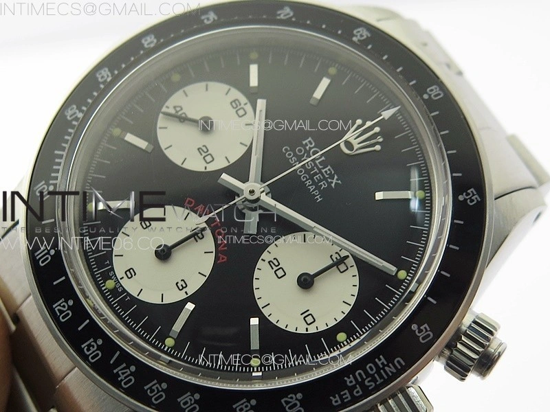 Daytona 6263 SS JKF Best Edition Black Dial White Subdials Black Tachymeter Bezel on SS Bracelet Venus 75