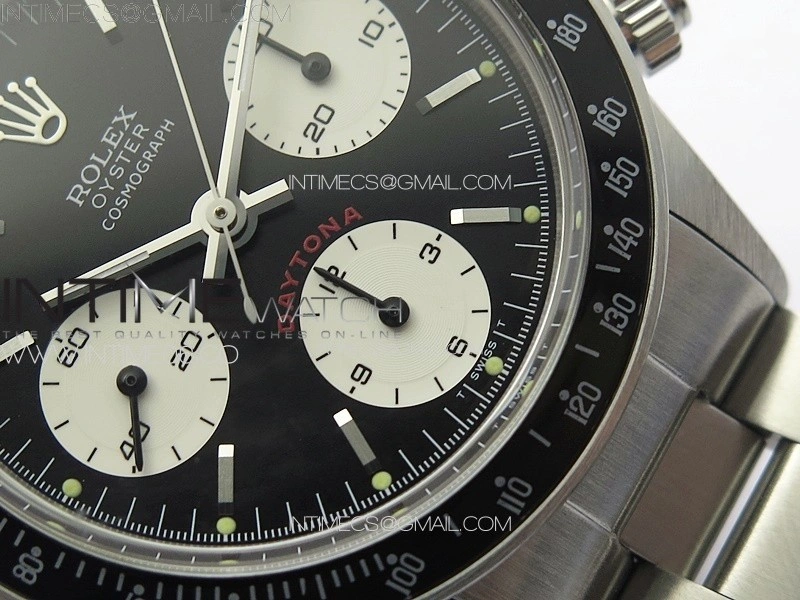Daytona 6263 SS JKF Best Edition Black Dial White Subdials Black Tachymeter Bezel on SS Bracelet Venus 75