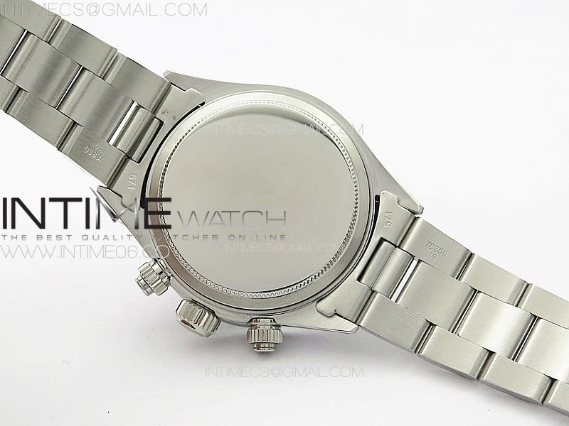 Daytona 6263 SS JKF Best Edition Black Dial White Subdials Black Tachymeter Bezel on SS Bracelet Venus 75