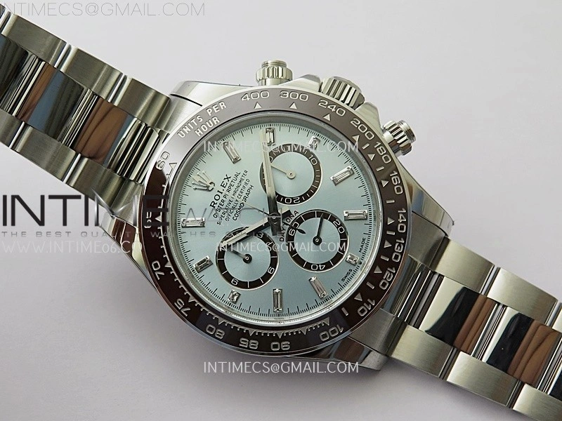 Daytona 126506 904L SS VSF 1:1 Best Edition Ice Blue Dial Diamond Markers on 904L SS Bracelet Super Clone Asian 4131