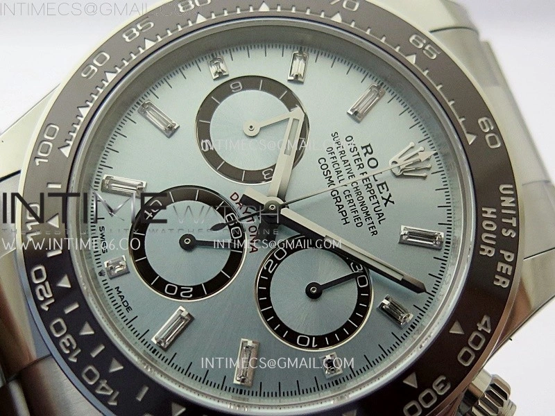 Daytona 126506 904L SS VSF 1:1 Best Edition Ice Blue Dial Diamond Markers on 904L SS Bracelet Super Clone Asian 4131