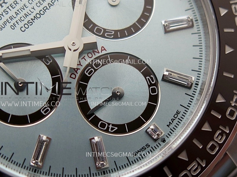 Daytona 126506 904L SS VSF 1:1 Best Edition Ice Blue Dial Diamond Markers on 904L SS Bracelet Super Clone Asian 4131