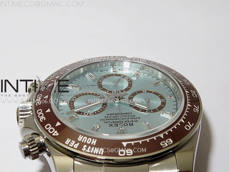 Daytona 126506 904L SS VSF 1:1 Best Edition Ice Blue Dial Diamond Markers on 904L SS Bracelet Super Clone Asian 4131