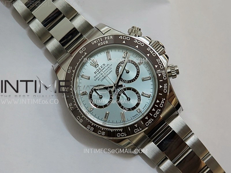 Daytona 126506 904L SS VSF 1:1 Best Edition Ice Blue Dial Diamond Markers on 904L SS Bracelet Super Clone Asian 4131