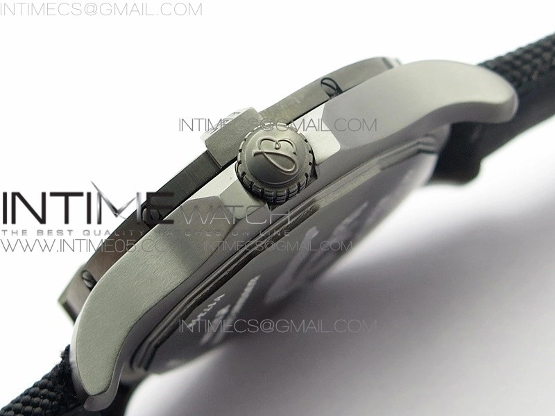 AVENGER Boutique Edition V17310 Dia Bezel Ti DLC 1:1 Best Edition Yellow Dial on Nylon Strap A2824