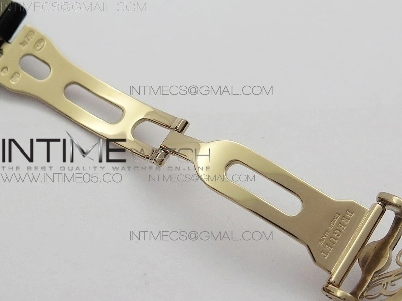 Reine de Naples 8928BB 33mm RG ZF 1:1 Best Edition White MOP Dial Numeral Markers Diamonds Bezel on Black Fabric Strap A537