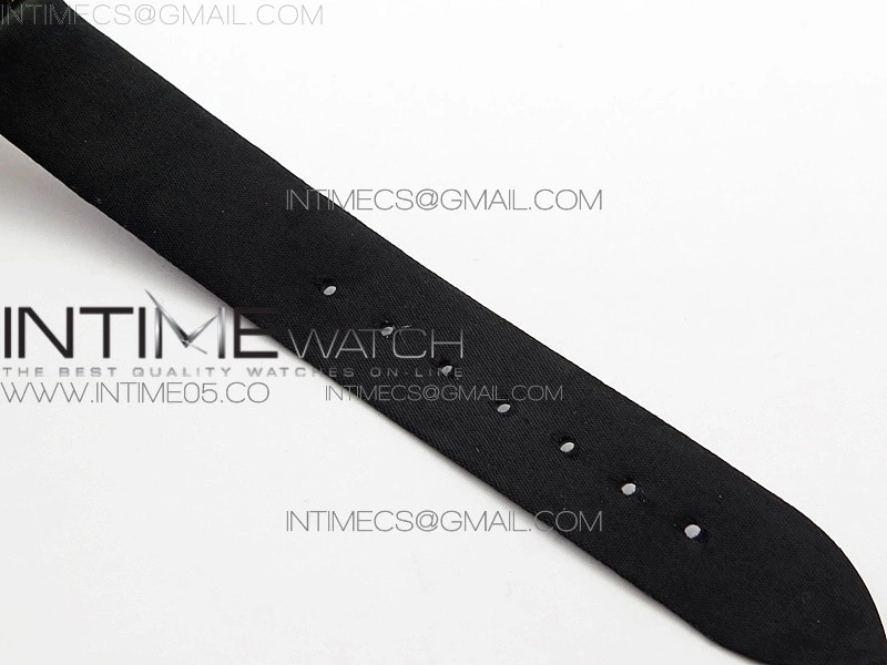 Reine de Naples 8928BB 33mm RG ZF 1:1 Best Edition White MOP Dial Numeral Markers Diamonds Bezel on Black Fabric Strap A537