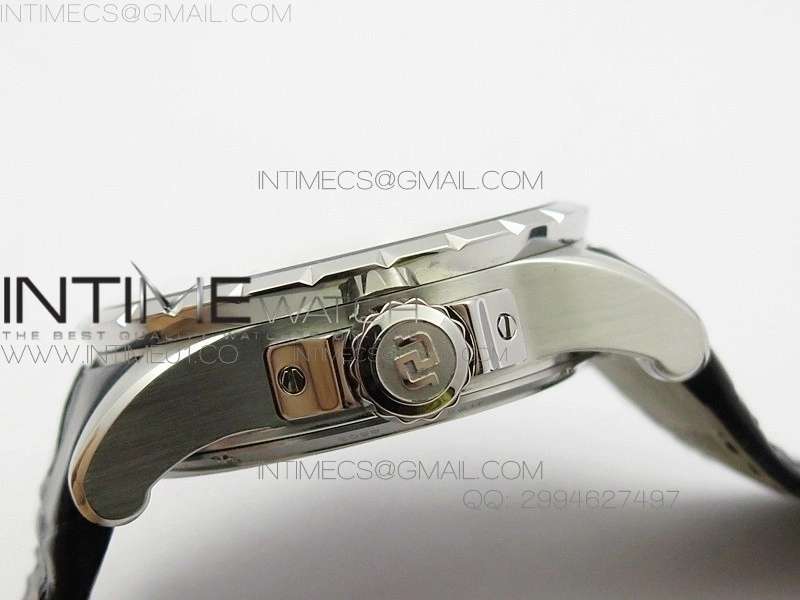 Excalibur RDDBEX0495 SS Black Dial on Black Leather Strap