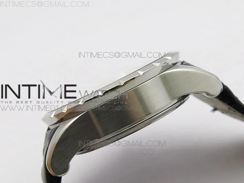 Excalibur RDDBEX0495 SS Black Dial on Black Leather Strap
