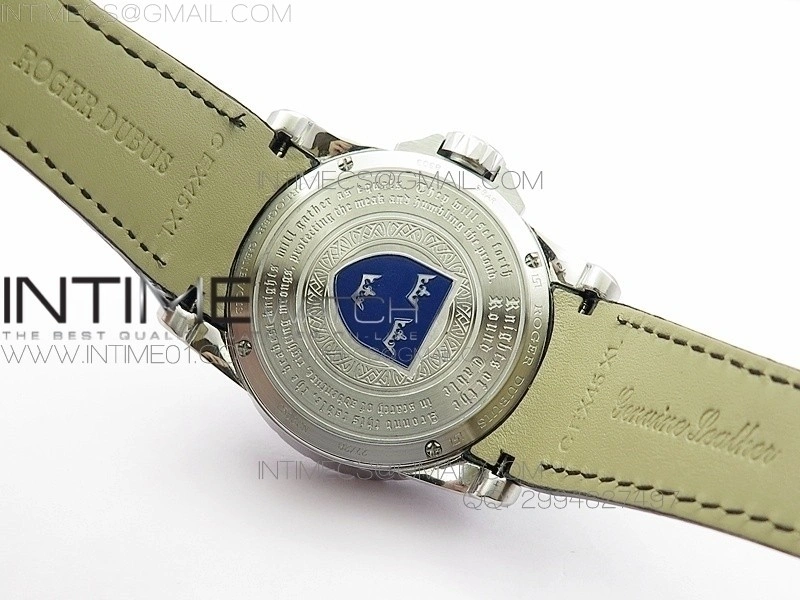 Excalibur RDDBEX0495 SS Black Dial on Black Leather Strap