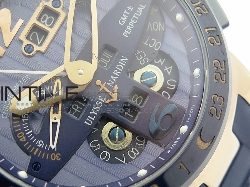Executive Toro RG TWA 1:1 Best Edition Blue Dial on Blue Rubber Strap Asian UN-32