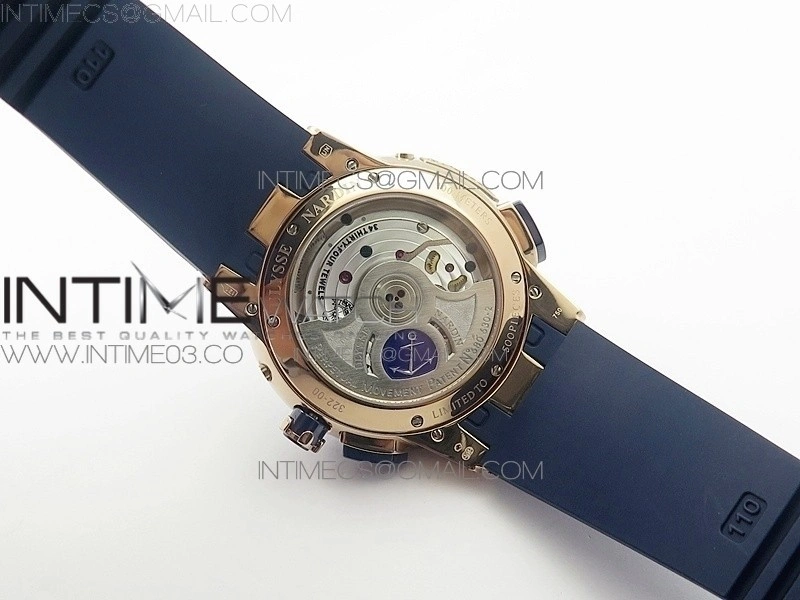 Executive Toro RG TWA 1:1 Best Edition Blue Dial on Blue Rubber Strap Asian UN-32