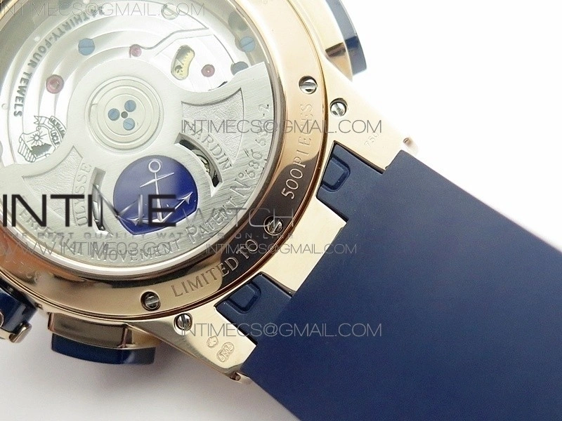 Executive Toro RG TWA 1:1 Best Edition Blue Dial on Blue Rubber Strap Asian UN-32
