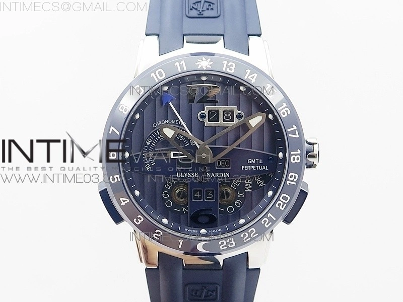 Executive Toro SS TWA 1:1 Best Edition Blue Dial on Blue Rubber Strap Asian UN-32