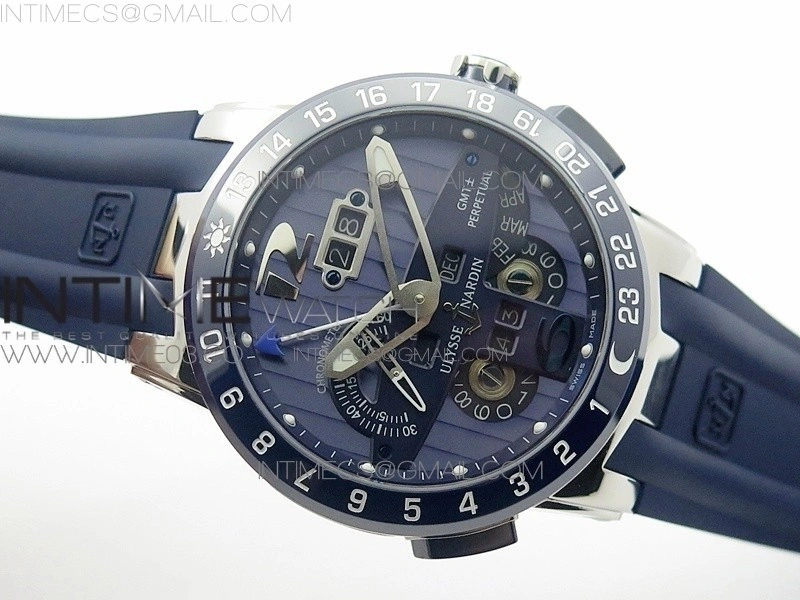 Executive Toro SS TWA 1:1 Best Edition Blue Dial on Blue Rubber Strap Asian UN-32