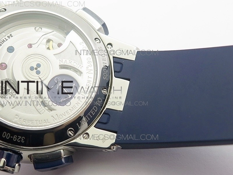 Executive Toro SS TWA 1:1 Best Edition Blue Dial on Blue Rubber Strap Asian UN-32