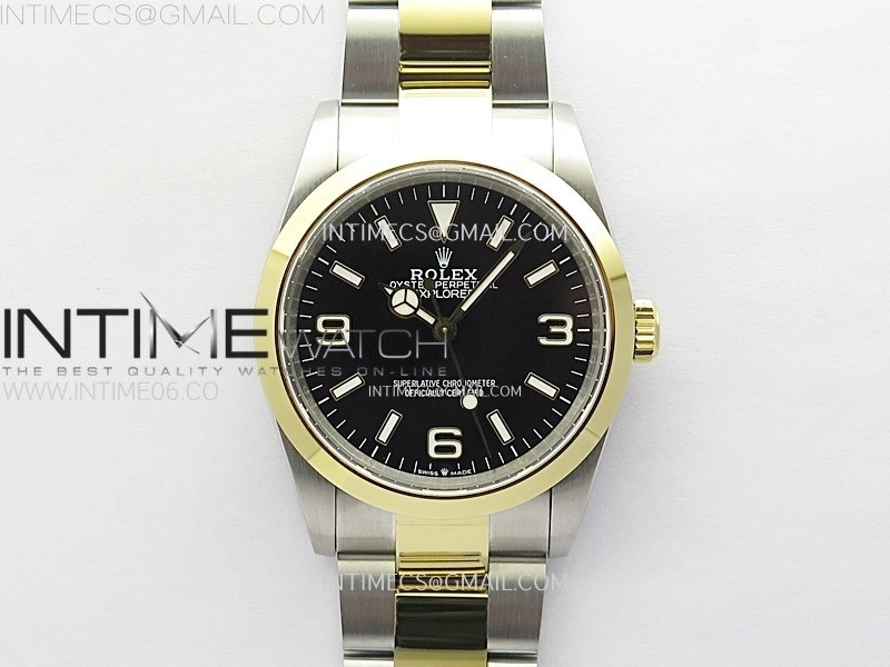 Explorer 124270 36mm SS YG BP 1:1 Best Edition Black Dial on SS Bracelet SA3230